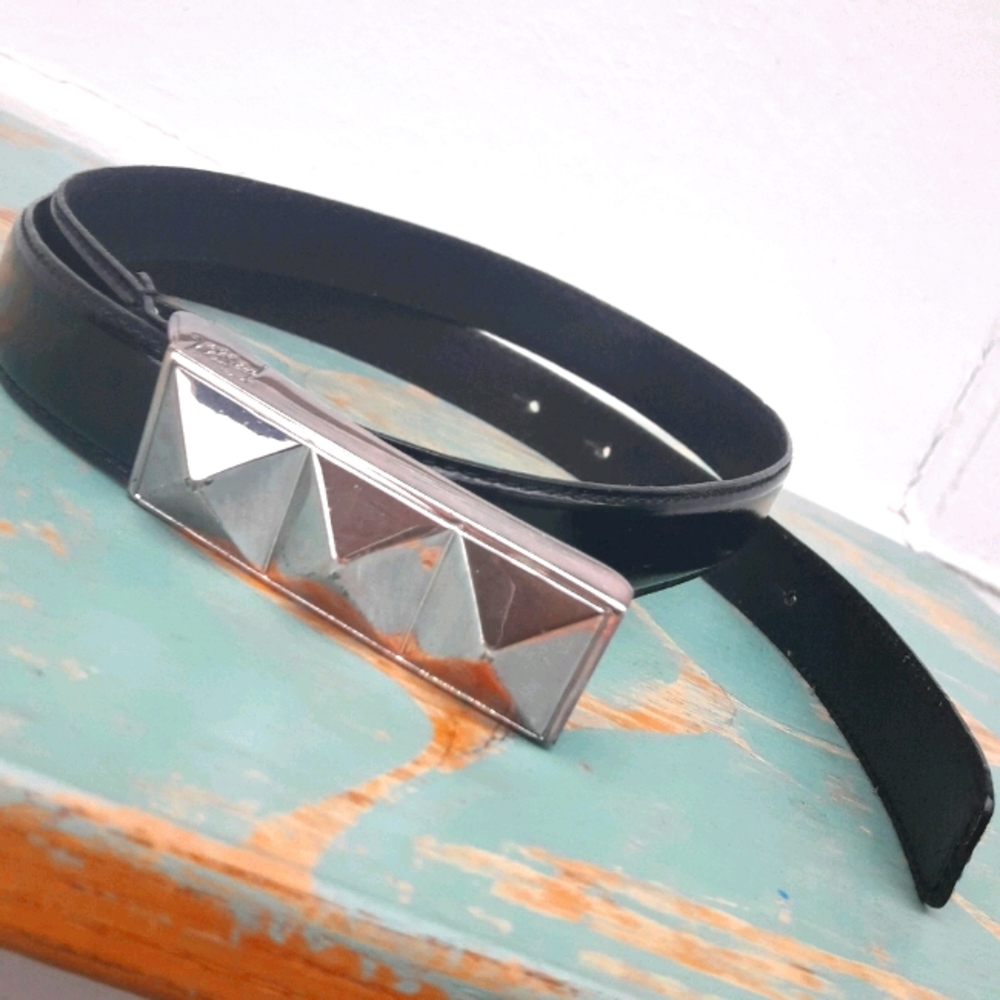 Real Leather Belt Art Deco Metal Belt Buckle